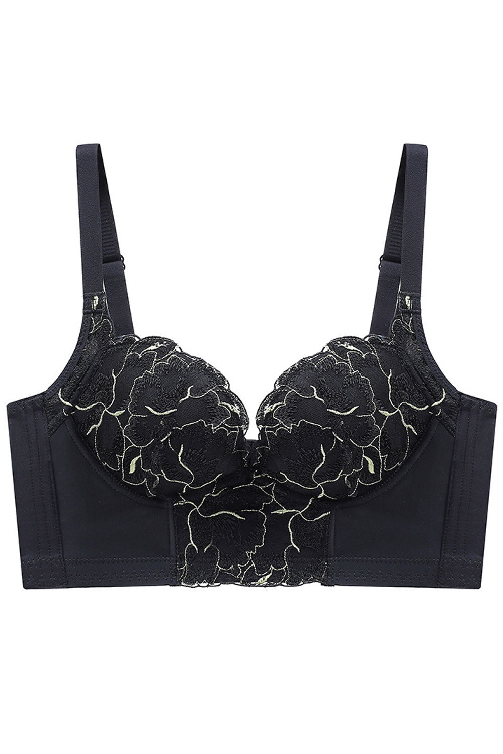 Women New style beautiful breathable embroiderd no steel ring anti-sagging adjustable push-up bra