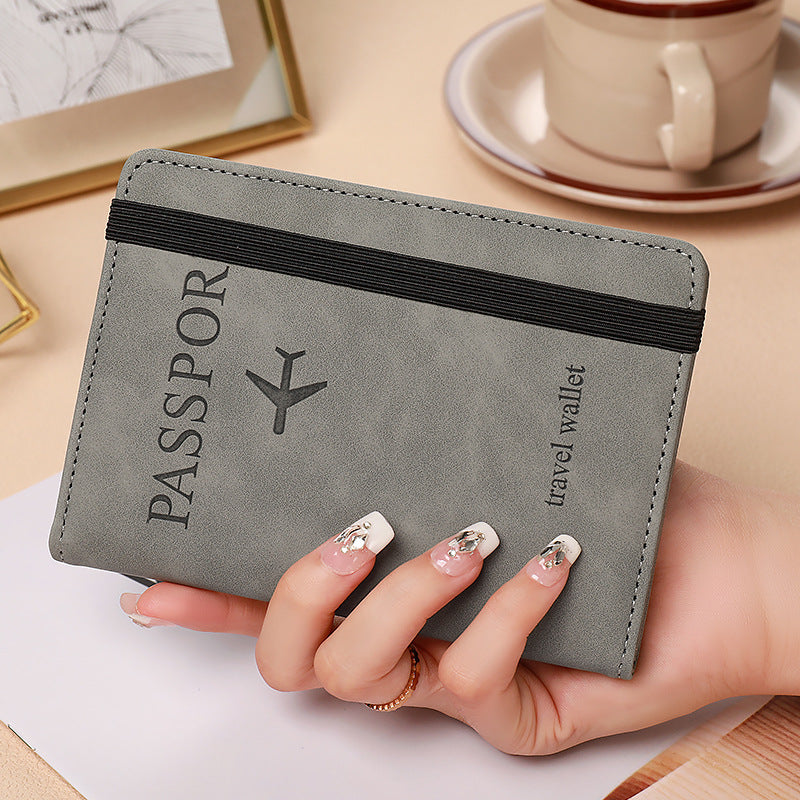 Passbook Holder Multi-Function ID Card Bag | Unisex Frosted Travel Card Storage Wallet