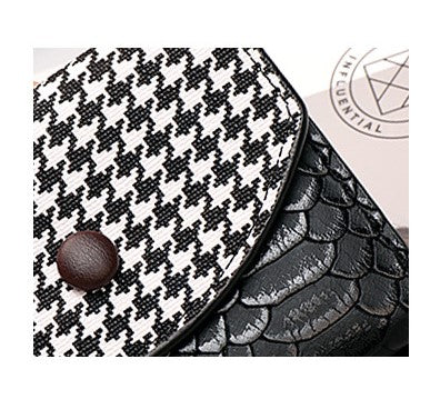 New Houndstooth Women's Small Wallet – Korean Style Coin Purse & Card Holder, Short Design