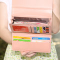 Women’s Retro Tri-Fold Leather Wallet – Large Capacity Long Wallet with Coin Purse & Multi-Card Slots