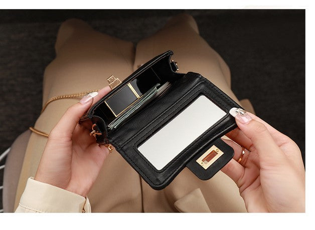 New Summer Versatile Chain Shoulder Crossbody Bag – High-End Lipstick Cosmetic Pouch