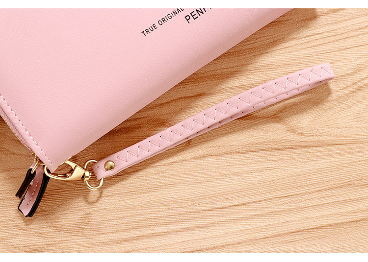 New Women's Double Zipper Wallet – Long, Large Capacity, Trendy Double-Layer Clutch Bag
