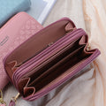 Multi-Card Slot Zipper Wallet for Women – Stylish Mobile Phone Holder Clutch