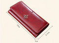 Women’s Long Retro Wax Leather Wallet – Large Capacity Clutch & Mobile Phone Holder – Multi-Card Organizer