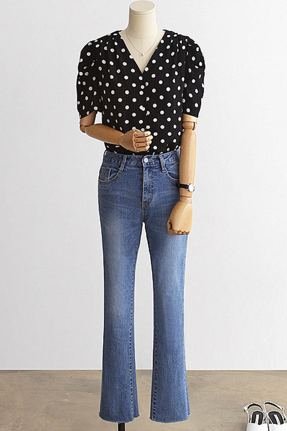 Women Loose Button Down Long Sleeve Printed Pattern Smooth Breathable Outing Shirt