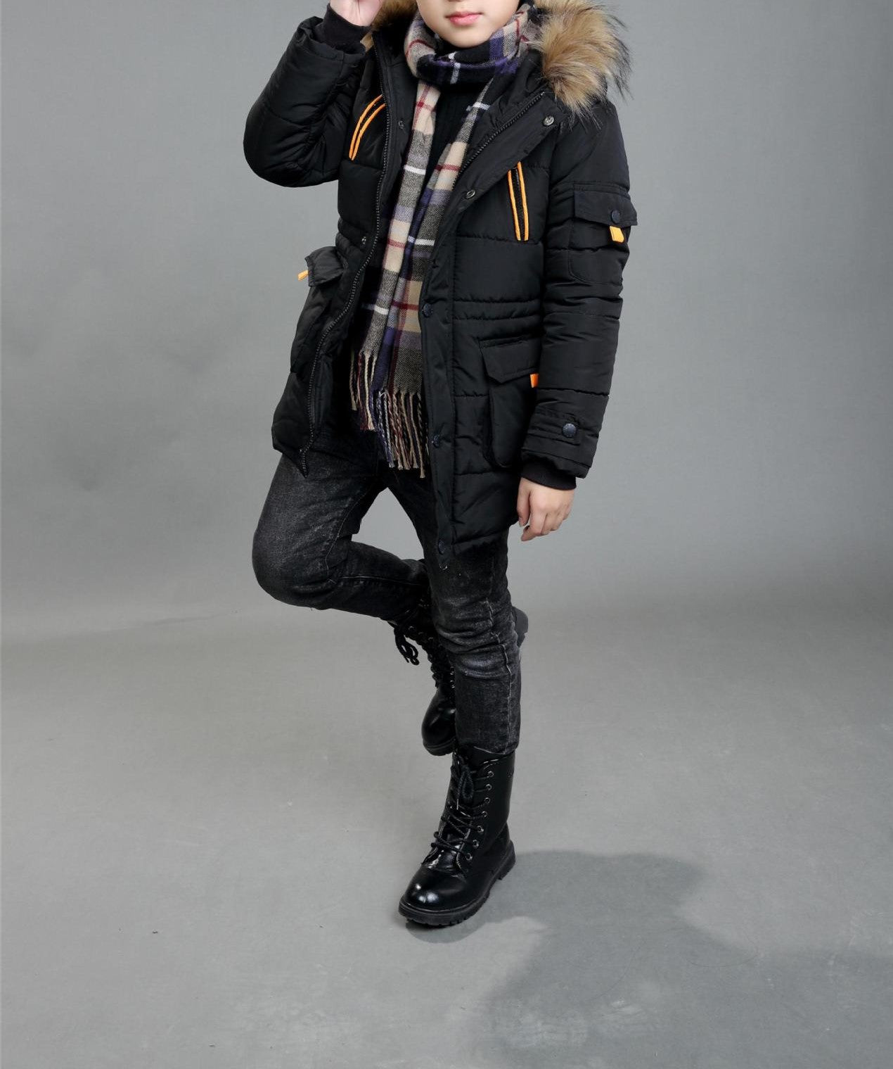 Boys' Puffer Hooded Jacket (2)