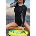 Women Leopard Printed Zipper One Piece Swimwear