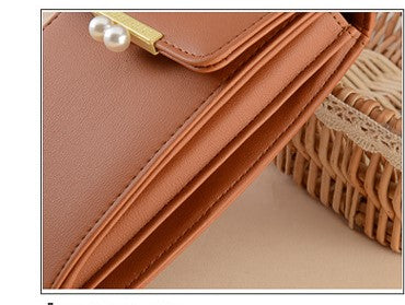 Spring & Summer Women’s Crossbody Mobile Phone Bag – Neck Hanging Pearl Mini Shoulder Purse