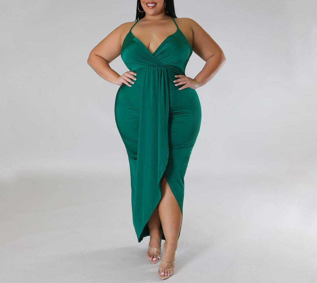 Women's Sleeveless V-Neck Stretch Dress with Adjustable Spaghetti Straps – Bodycon Fit, Casual or Evening Wear