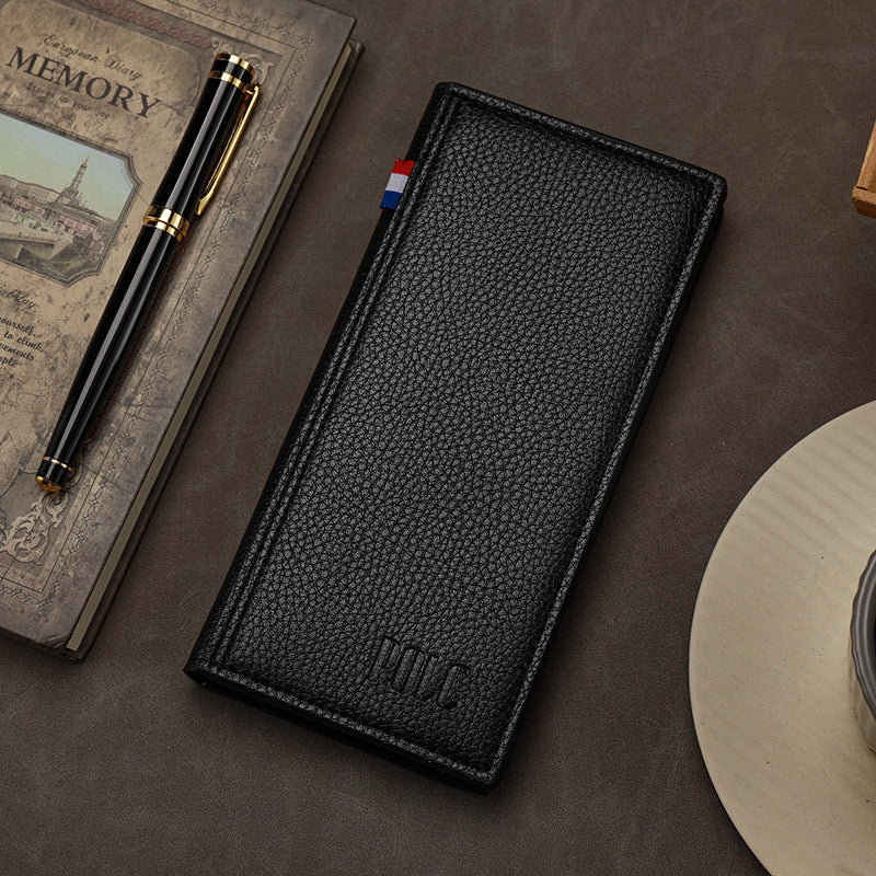 Men’s Long Wallet Suit Bag – Multi-Card Three-in-One Organizer with Charm, Fashion Multifunctional Design