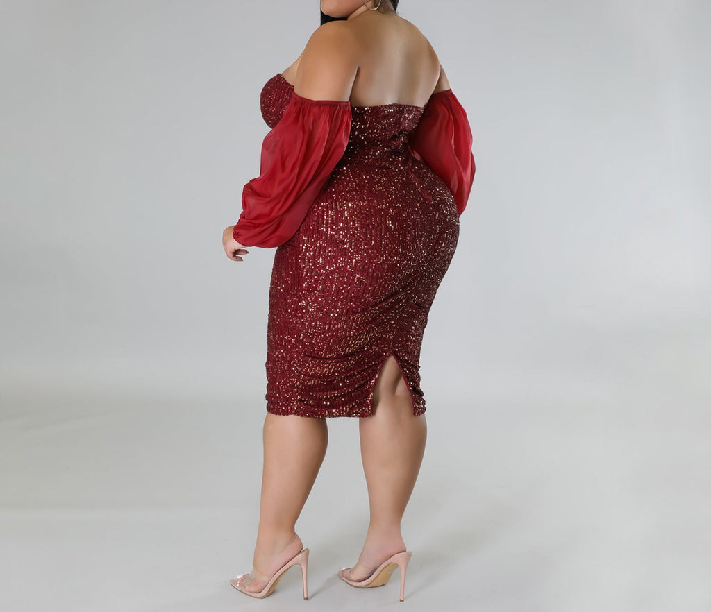 Sequin Tube Top Mesh Bodycon Dress – Solid Color Hot Girl Evening Party Skirt