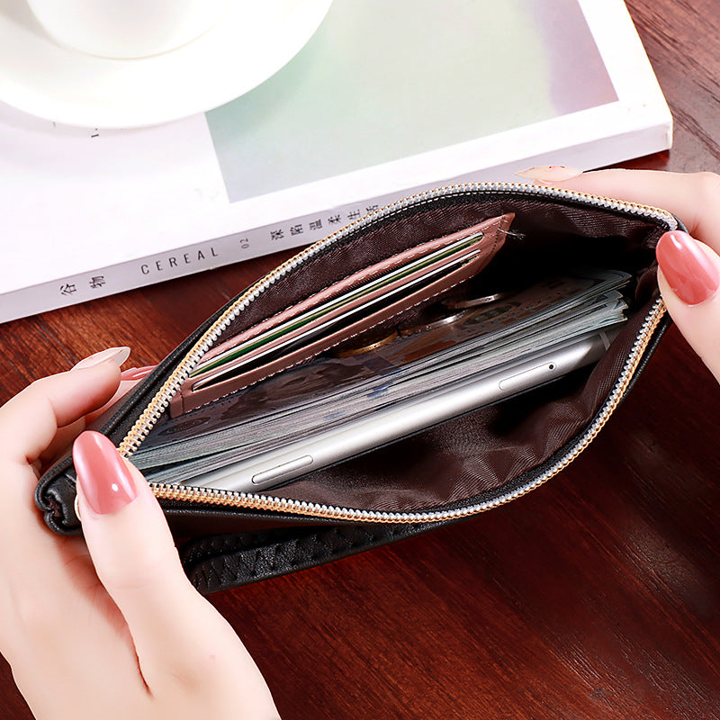 Women 2026 Trendy Long Coin Purse Large Capacity Cosmetic & Phone Clutch Bag