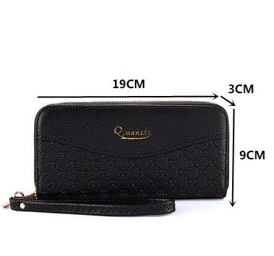 Multi-Card Slot Zipper Wallet for Women – Stylish Mobile Phone Holder Clutch