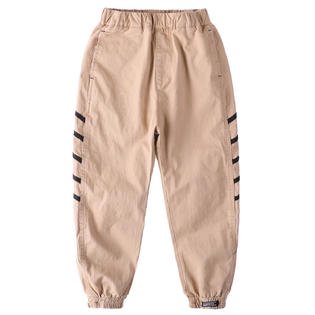 Kids Boys Comfortable Solid Colored Side Lines Relax Fit Stretchable Waisted Pant