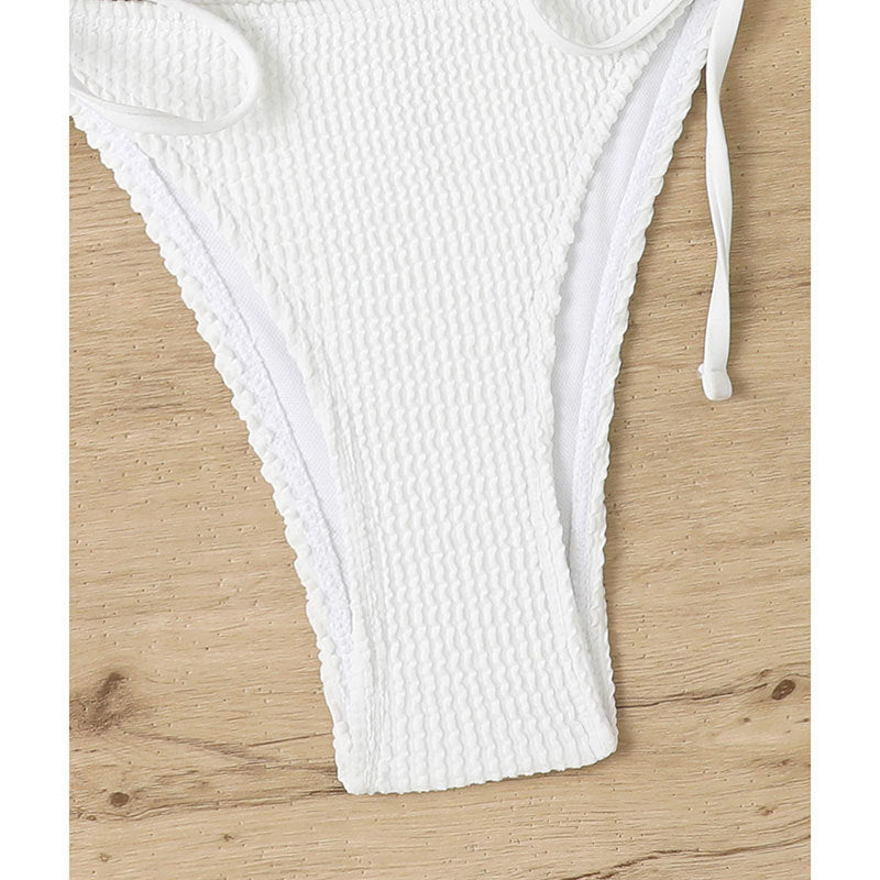 New Solid Color Tube Top Bikini | Split Strap Swimsuit for Beach & Pool