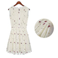Women Floral Printed Gauze Skirt Sleeveless Dress