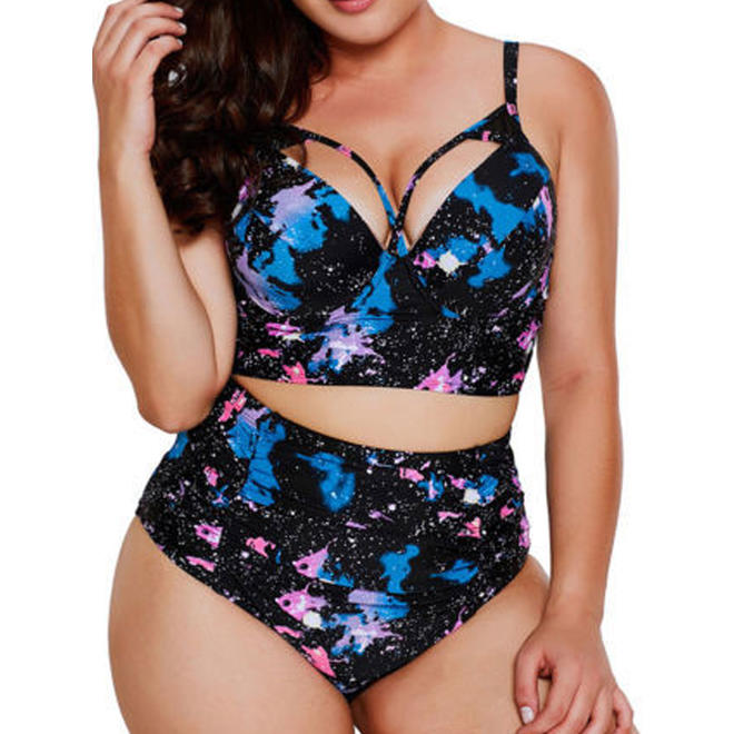 Women Adjustable Top Wide Panty Swimsuit Set