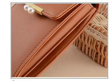 Spring & Summer Women’s Crossbody Mobile Phone Bag – Neck Hanging Pearl Mini Shoulder Purse