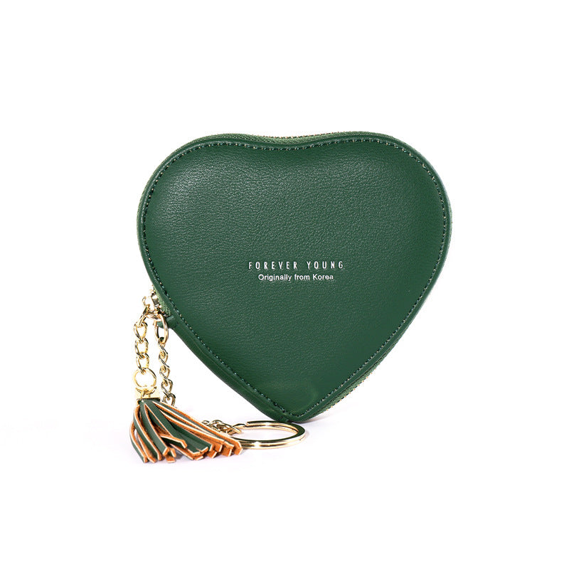 Wallet Women Trendy Personalized Keychain Heart-Shaped Coin Bag Cute Coin Purse