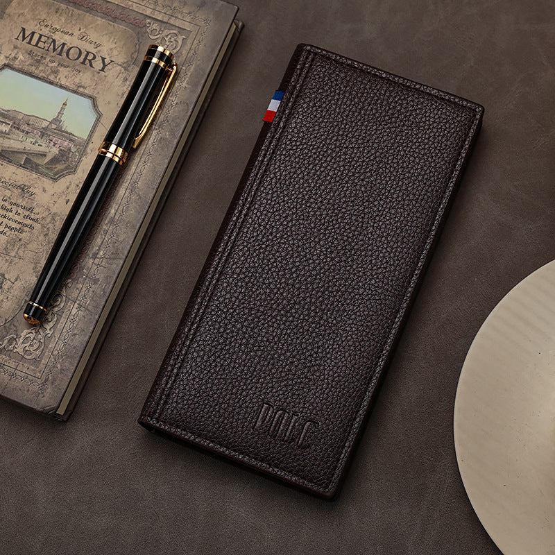 Men’s Long Wallet Suit Bag – Multi-Card Three-in-One Organizer with Charm, Fashion Multifunctional Design