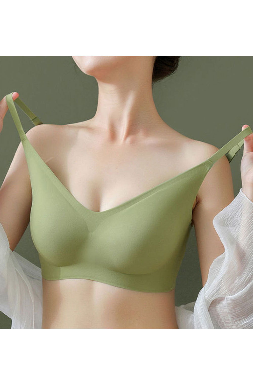 Women's Bras Small Chest Gathered Adjustable No Steel Ring