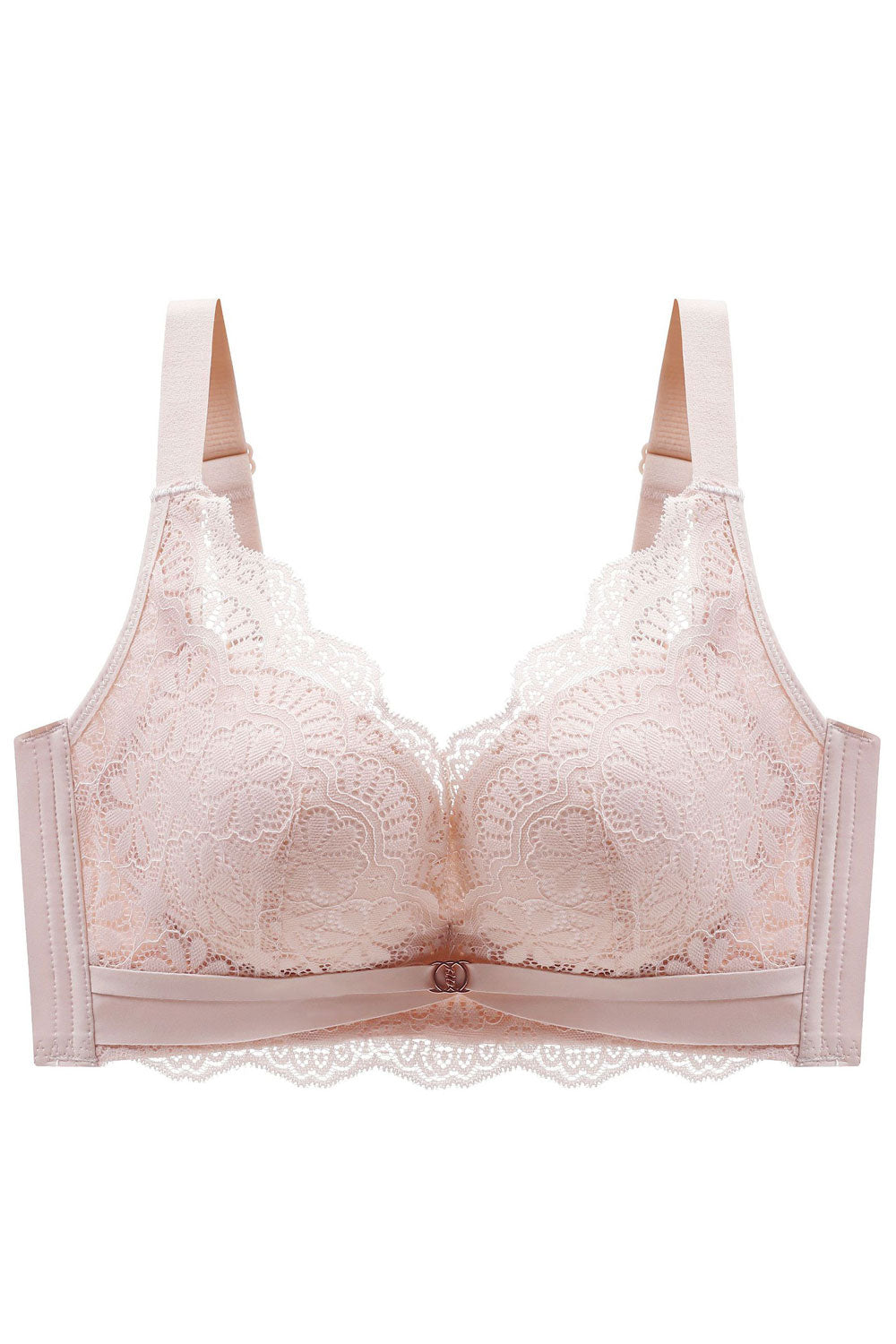 Women New High-End Lace Non-Steel Ring Adjustable Soft Breasts Push-Up Bra