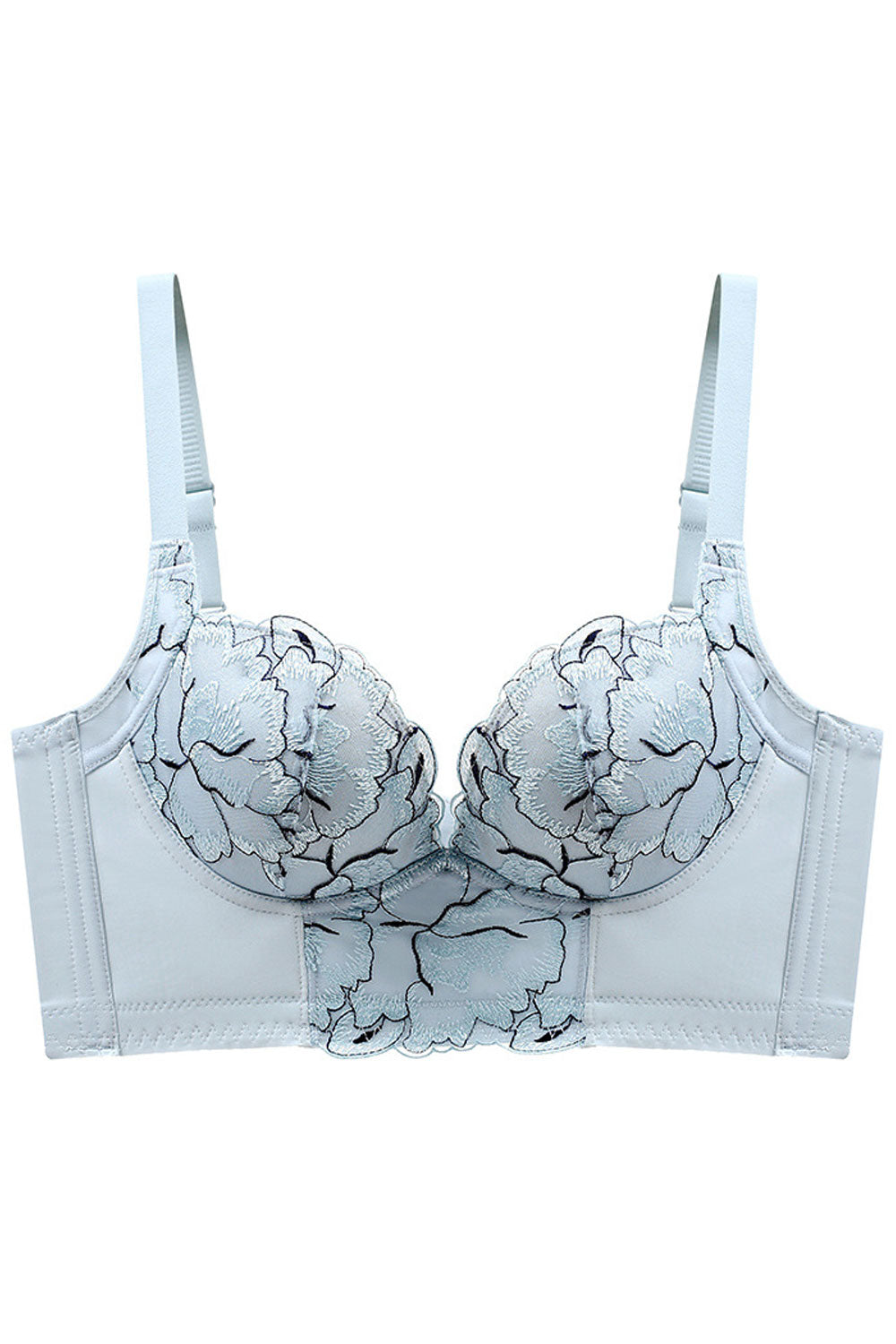 Women New style beautiful breathable embroiderd no steel ring anti-sagging adjustable push-up bra