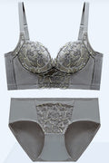 Women New style beautiful breathable embroiderd no steel ring anti-sagging adjustable push-up bra