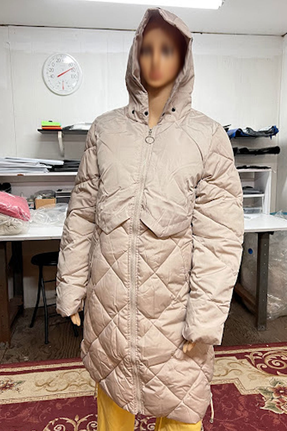 Women Pacifying Hooded Neck Zip Closure Nicely Designed Thick & Warm Winter Padded Jacket