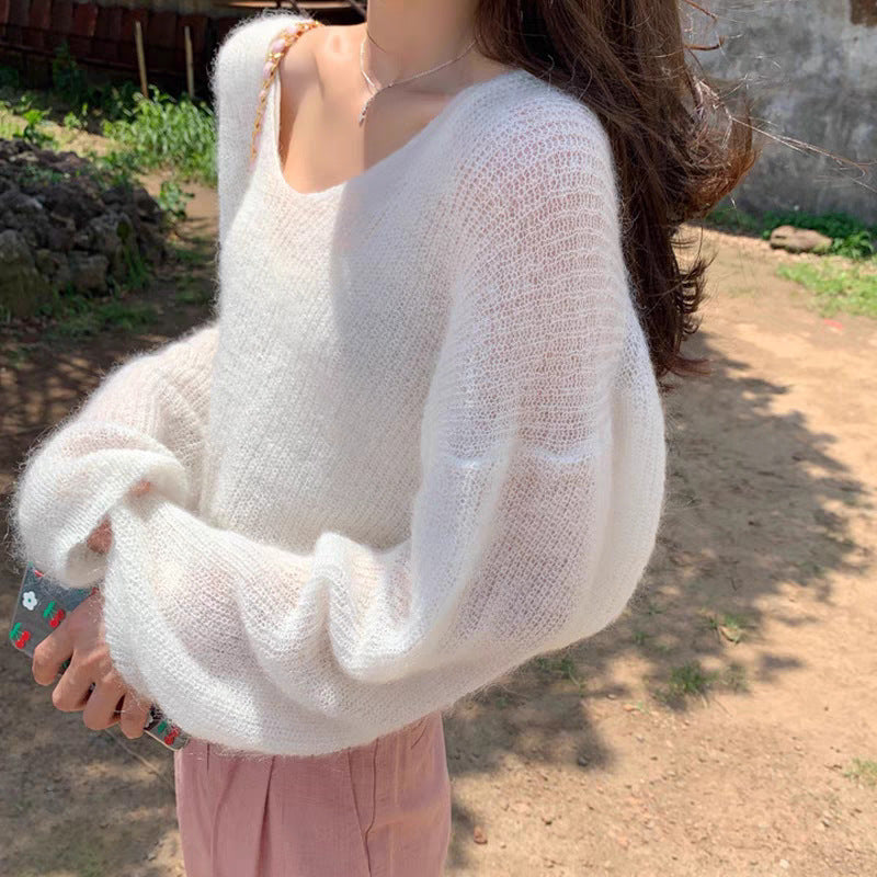 Women's Loose Fit Lazy-Style Early Autumn Sweater Jacket - Trendy New Cyber Fashion