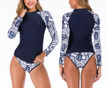 Women’s Sun-Protection Surf Set – Long-Sleeve Rashguard Bikini