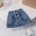 Summer Girls’ Ruffled Denim Skirt - RAC26JP5458BATDAS