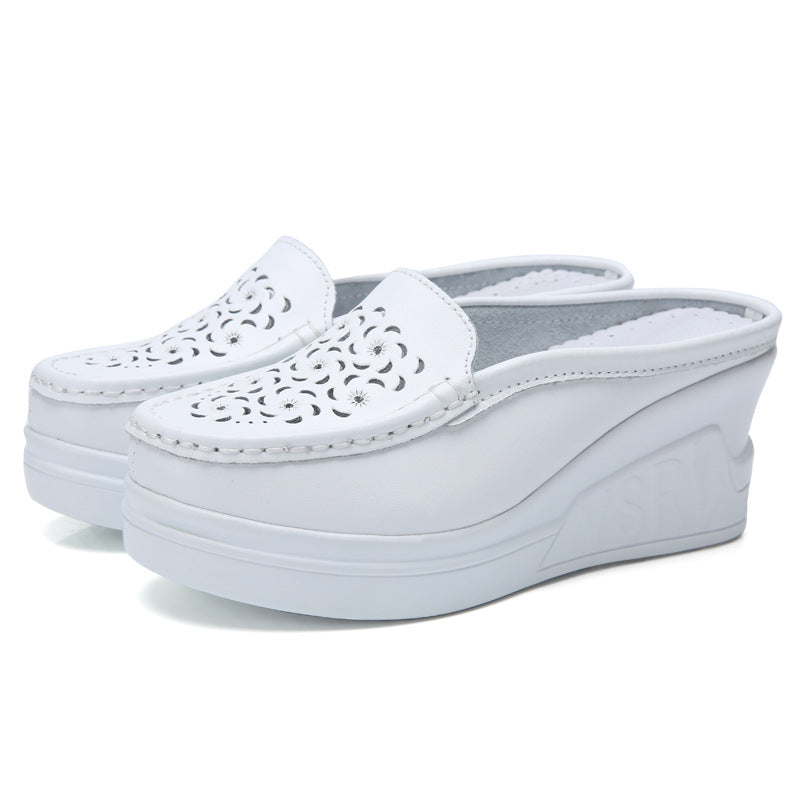 Spring & Summer New Trend Thick-Soled High-Heeled Slippers for Women - Casual Outdoor Comfort Style