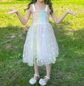 Girls’ Dreamy Fairy Butterfly Rainbow Dress – New Summer Princess Party Dress - RAC25JP3281GDRESS