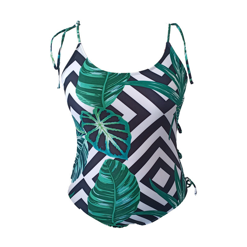 New Digital Print Plus Size Bikini Bodysuit for Women – Stylish & Comfortable Swimwear