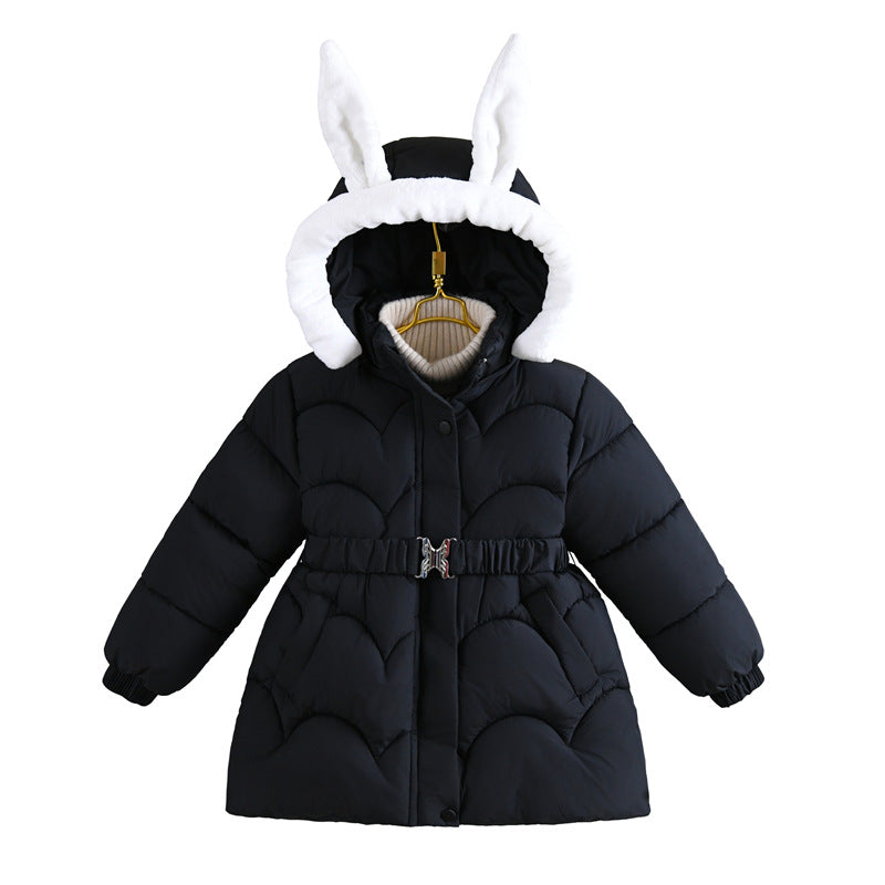 Winter Girls' Thickened Warm Faux Fur Coat – Cozy Plush Outerwear for Toddlers & Preschoolers - RAC25JP3242BOW