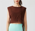 Sports Vest Summer Gym Mesh Sleeveless Pilates Crop Top
