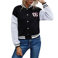 Classic Patchwork Leather Sleeve Letter Baseball Jacket