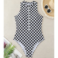 New Bikini Women's One-Piece Swimsuit with Front Zipper