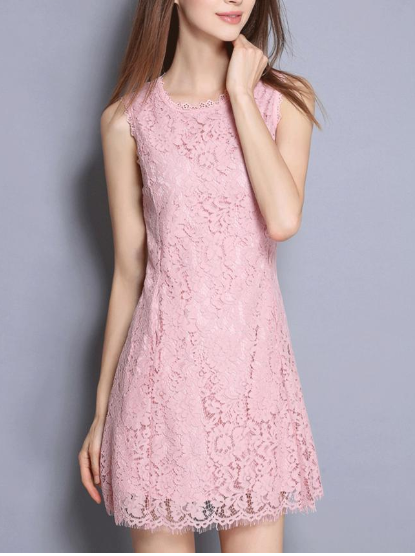 Women Lace Covered Halter Dress