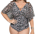 Plus Size One-Piece Swimsuit – High Waist Slimming Swimwear for Women | Large Size Tummy Control Beachwear - RAC25JP2651WPSW