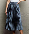 Women's Ninexis Accordion Pleated Flowy Midi Skirt