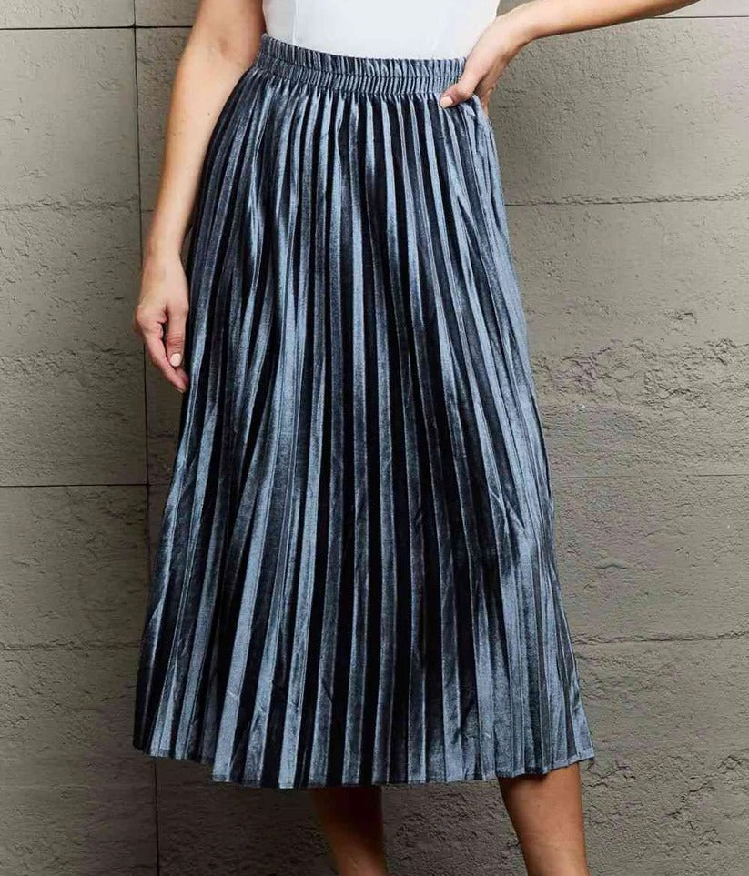 Women's Ninexis Accordion Pleated Flowy Midi Skirt
