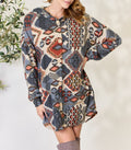 Women's Heimish Full Size Printed Button Up Hooded Jacket