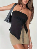 2025 Women's Pure Desire Tube Top – Hot Girl Short-Sleeved Crop Tee | Sexy Slim Fit Summer Fashion Top