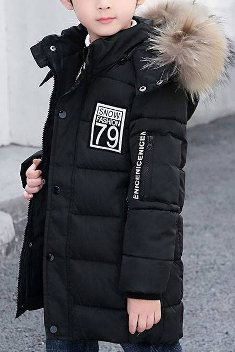 Kids Boys Winter Fashion Thick Padded Jacket
