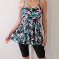 New Digital Print Slim Skirt High Waist Split Swim Tights