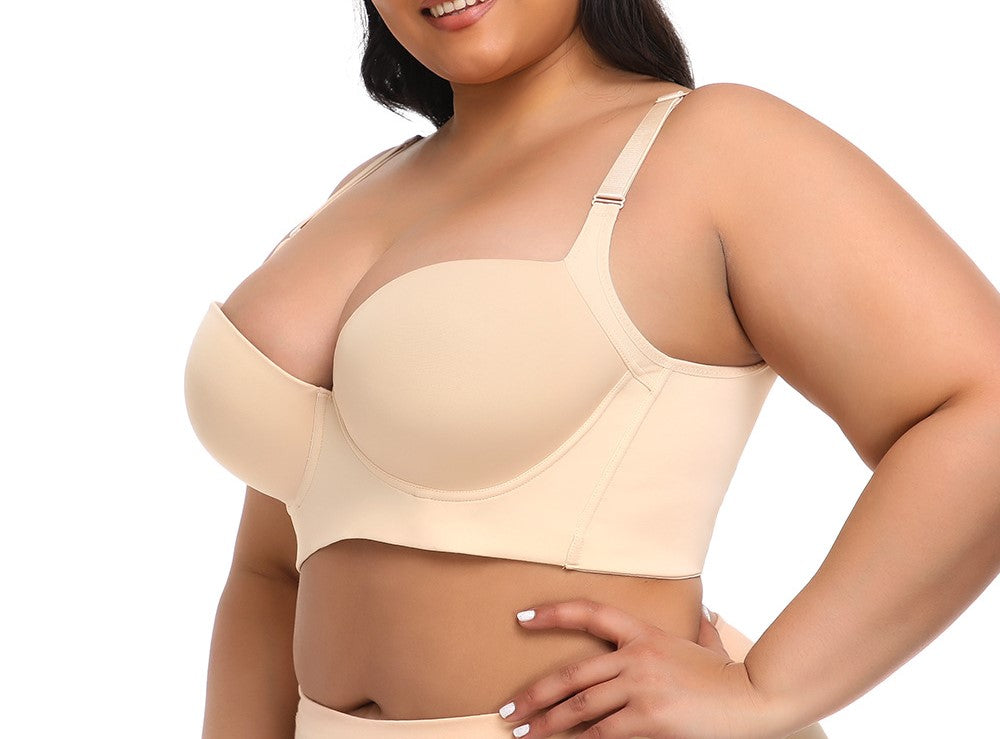 Women’s Adjustable Lift & Support Bra – Side Breast Control, Anti-Sagging Design, Full Coverage Push-Up,