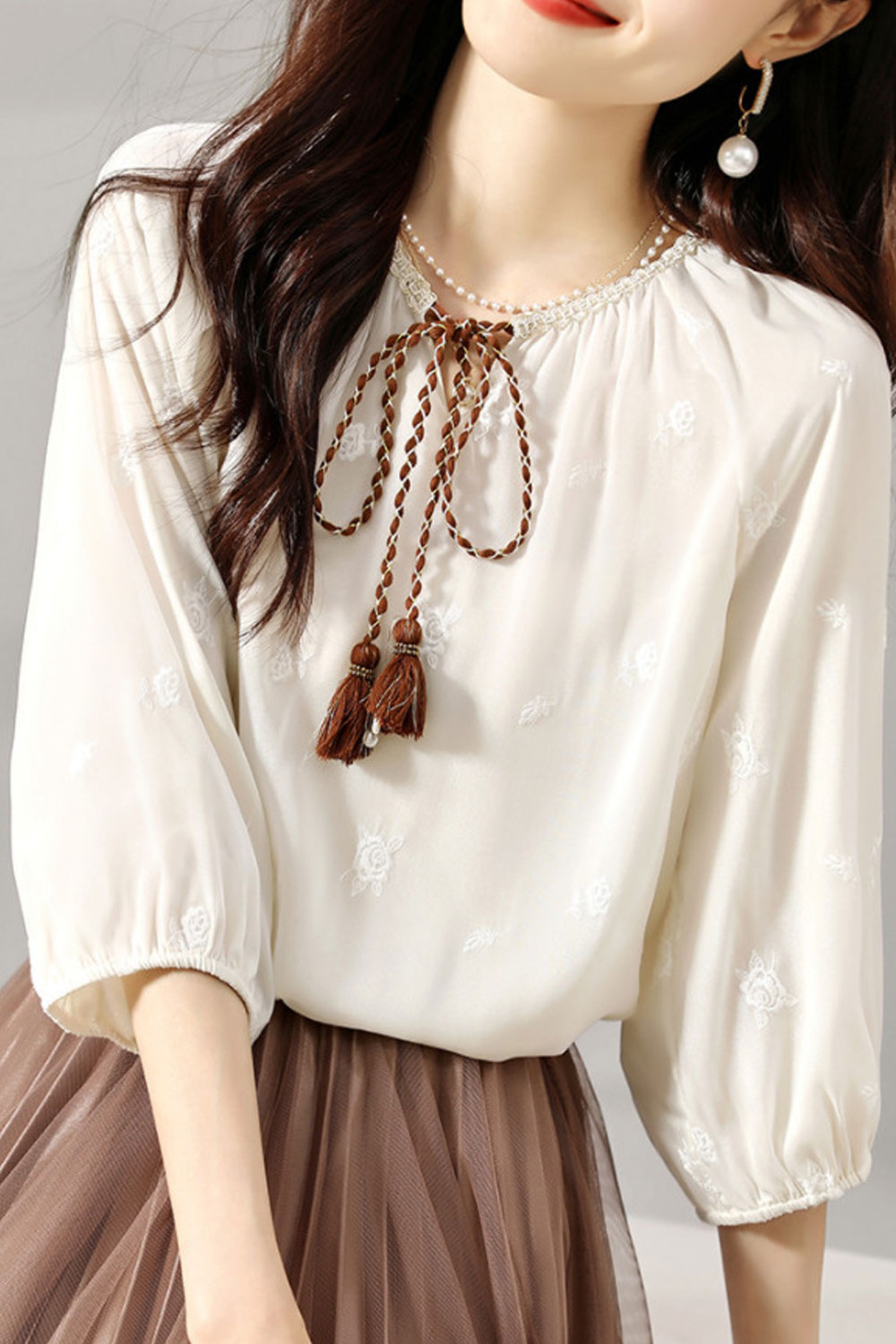 Women's Western Style Design Shirt Chic Beautiful Small Shirt Early Spring Coat
