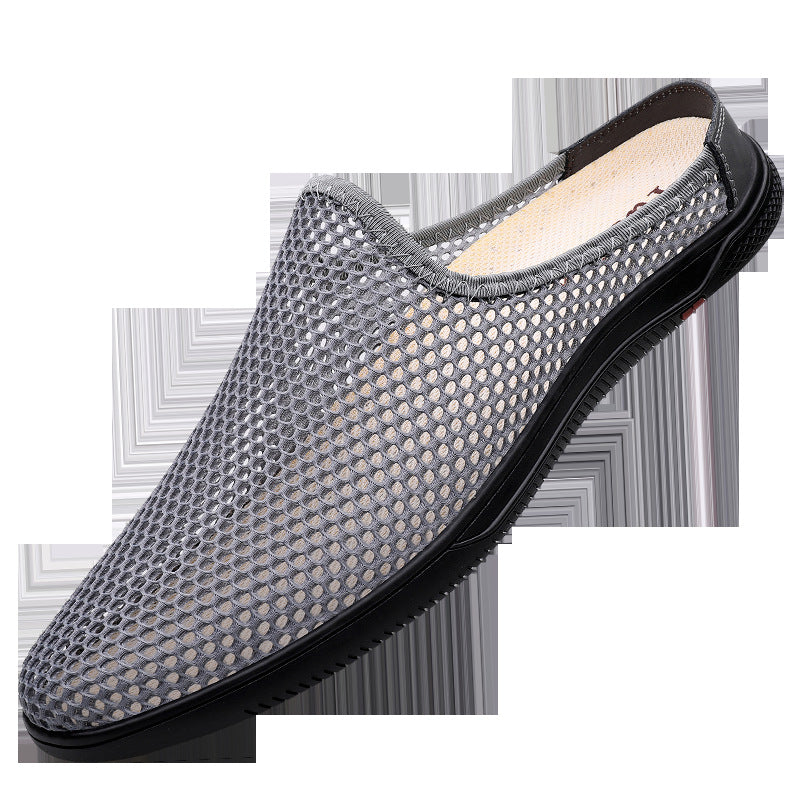 Mesh Half-Drag Toe Slippers